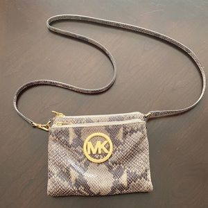 Michael Kors snakeskin crossbody bag